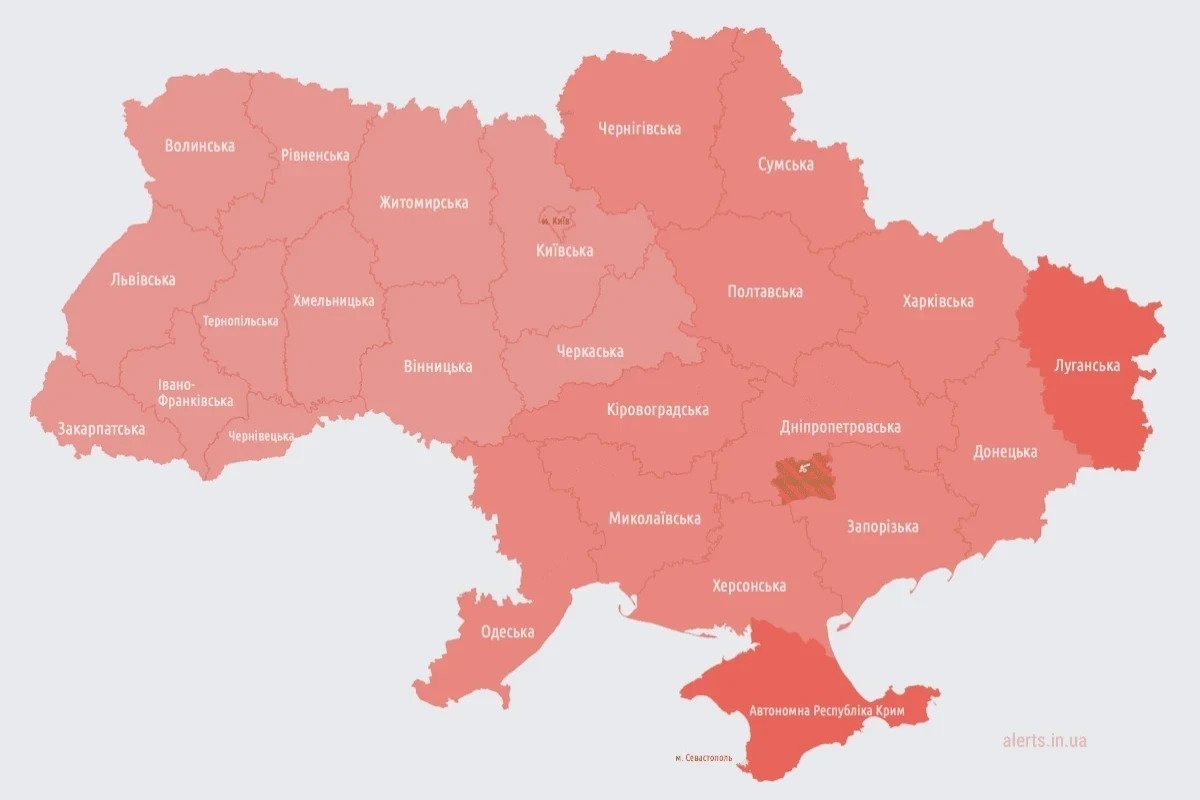 Карта воздушных тревог